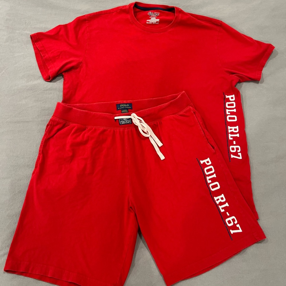 Polo Ralph Lauren t-shirt and shorts set from the RL-67 lounge collection
